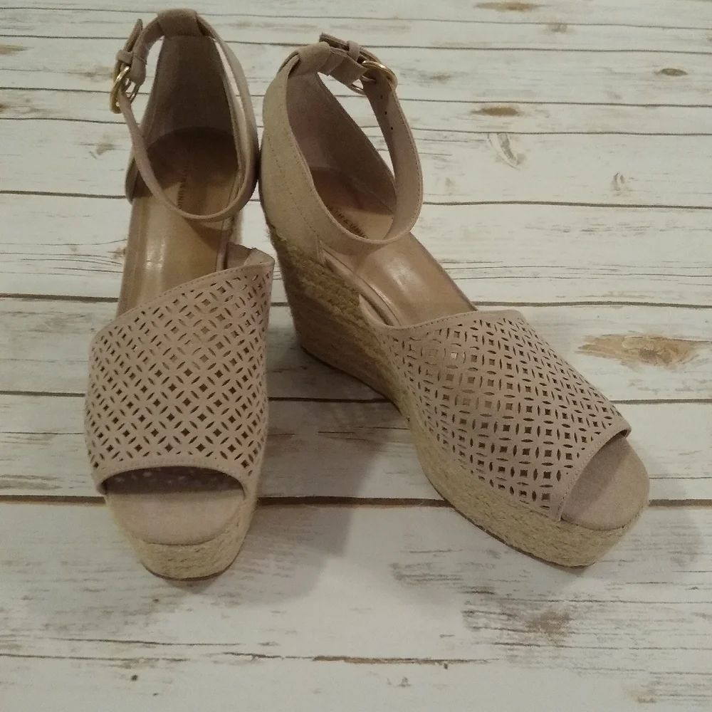 14th & Union Theryn Asymmetrical Espadrille Wedges